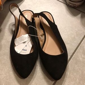 New sling back flats